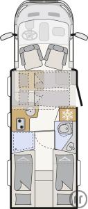 2-Wohnmobil Dethleffs Just Go T 7055 EB