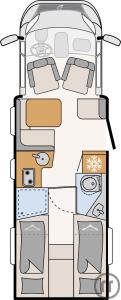 2-Reisemobil Dethleffs Just Camp T 7052 EB-
