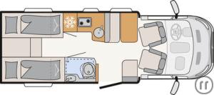 2-Wohnmobil Dethleffs Just Go T 6815 EB-