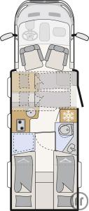 2-Reisemobil Dethleffs Just Go T 7055 EB