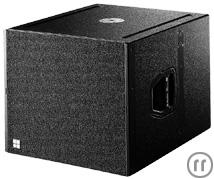 Q- Sub von d&b audio mit 400 Watt RMS und 1600 Watt Peak 18" Bass