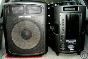 4-DJ Anlage mit Mischpult, Verstärker, Lautsprecher und CD-Player
