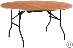 Bankett-Tisch - 183 cm - rund - klappbar