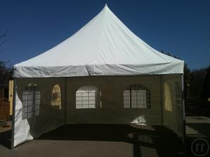 1-Traumhafte Zelt - Pagode 5 x 5 m oder 5 x 10 m in weiß für gehobenes Ambiente in beste...