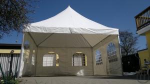 3-Traumhafte Zelt - Pagode 5 x 5 m oder 5 x 10 m in weiß für gehobenes Ambiente in beste...