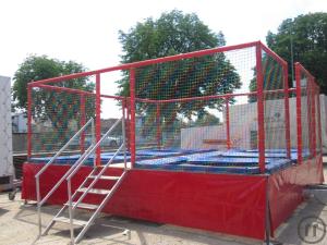 1-Trampolin, Trampolinanlage 6er Feld, 6er Feld Trampolin