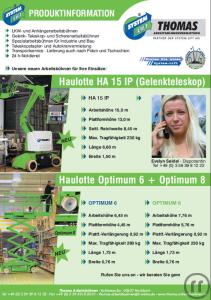 selbstfahrende Gelenkteleskoparbeitsbühne 15m AH - Batterie