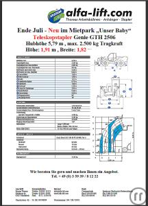 Teleskopstapler 5,79 m - 2500kg "Unser Baby"