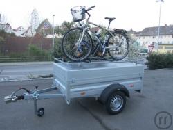 M Anhänger mit Deckel 50 cm Höhe, Camping Anhänger für Fahrradtransport, 1000 kg Zul. Ges. Gewicht