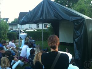 4-Public Viewing Zelt für Ihre Sport-Party! Wettschutz für Beamer und Leinwand, Outdoor T...