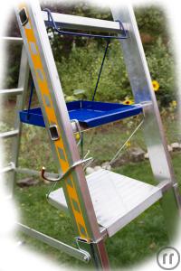 4-Stabile Allzweck-Leiter 3x10 (Hymer) max. 7,1 m; incl. Zubehör; auch für Treppen und B&...