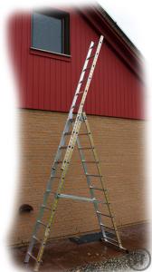 1-Stabile Allzweck-Leiter 3x10 (Hymer) max. 7,1 m; incl. Zubehör; auch für Treppen und B&...