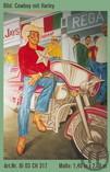 1-Cowboy mit Harley, Wilder Westen, Western, Western Dekoration, Western Deko, Amerika