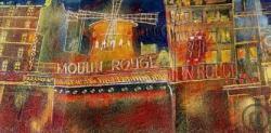 1-Moulin Rouge Kulisse, Frankreich, Paris, Kulisse, Moulin Rouge, Dekoration, Messe, Event, Eiffelturm