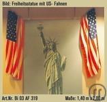 1-Freiheitsstatue mit US-Fahnen, Freiheitsstatue, Wahrzeichen, USA, Amerika Dekoration, New York