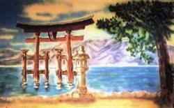 1-Japan Torii Kulisse, Kulisse, Japan Kulisse, Asien Kulisse, Japan, Asien, Fernost, Dekoration