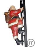 Nikolaus auf der Leiter, Nikolaus, Weihnachtsmann, Weihnachten, Winter, Heiligabend, Geschenke, Deko Nikolaus auf der Leiter, Nikolaus, Weihnachtsmann, Weihnachten, Winter, Heiligabend, Geschenke, Deko