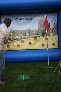 2-Golf Challenge / Golf Torwanschiessen / Schusswand für Golfaktion buchen