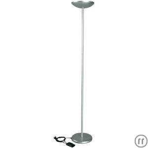 1-Stehlampe, dimmbar, Metall, silber