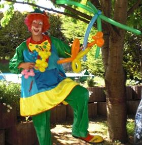 1-Clown, Kinderclown, Kinderunterhaltung, Kinderzauberei, Ballonmodellage und mehr