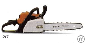 1-Benzin - Kettensäge Stihl 017 Ideal für den Privatanwender zum Brennholz sägen