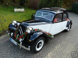 4-Hochzeitsauto Desirée mit Chauffeur, Citroen Oldtimer 11CV; Hochzeit Fahrzeug, Oldtimerver...