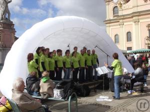 AirMuschel oder Konzert-Muschel - DAS Event-Highlight - mit integrierter LED-RGB Beleuchtung