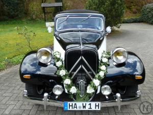 3-Hochzeitsauto Desirée mit Chauffeur, Citroen Oldtimer 11CV; Hochzeit Fahrzeug, Oldtimerver...