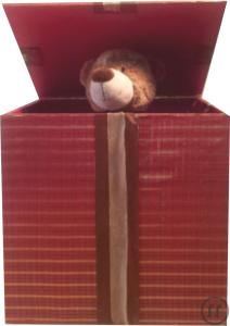 Geschenk - Kiste Teddy, selbstöffnend