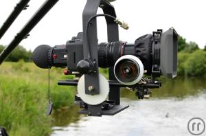 6-3m Kamerakran mit elektr. Drehkopf, Stativ, Monitor (Glidecam Camcrane 200 mit Remote Vista Head HD