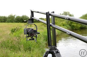 2-3m Kamerakran mit elektr. Drehkopf, Stativ, Monitor (Glidecam Camcrane 200 mit Remote Vista Head HD