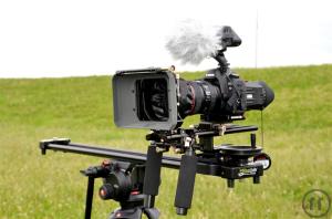 Profi Film-Set: Canon 5D Mark II + Pocketdolly + Mattebox + Follow Fokus + Stativ + Mic + Monitor)