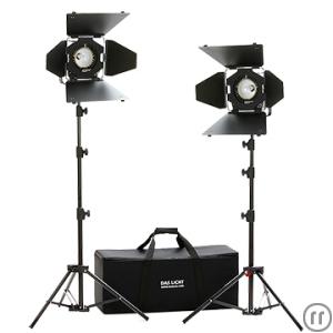 3-Hedler Lichtkoffer 3 Lampen + Stative + Softbox