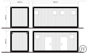 2-Mietcontainer Standard:
Sanitärcontainer Typ 6253 T2-2