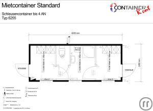 1-Mietcontainer Standard:
Schleusencontainer bis 4 AN
Typ 6255