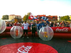 1-Bubble Football Bumper - ein irrer Spaß für aktive Spieler wie auch die Zuschauer!