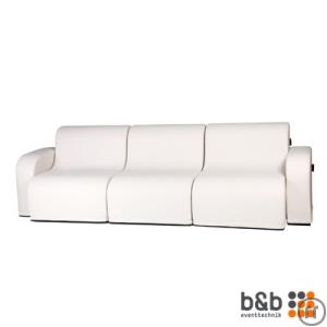 1-Design Lounge Sofa weiß, 3-Sitzer