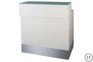 Counter mit Aufsatz und Glasplatte
