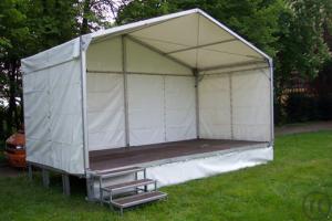 1-Bühne mit Dach Zeltüberdachung 6x3m