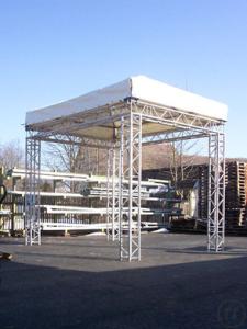 1-Bühne mit Dach Traversensystem 3x4m, feste Ecken