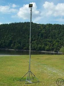 Teleskopmast für Platzbeleuchtung, Fahnenstangen