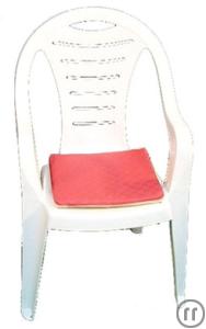 1-Sitzauflage - rot / beige