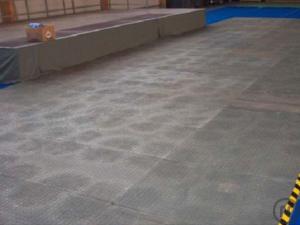 Kunststoff Bodenplatte grau - auch als Tanzfläche möglich, als Weg und vor Theken verwendbar