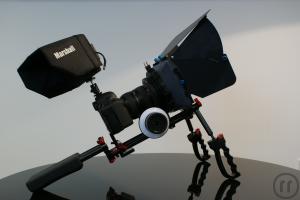 2-DSLR / Videokamera Kamera Rig: Mattebox/Kompendium, FollowFocus/Schärfezieheinrichtung