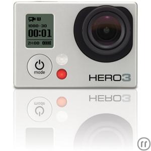 1-GoPro Hero3 Silver Edition mit Zubehör, Pelicase, Speicherkarte Actionkamera