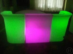 Details zu Mobile Leucht Bartheke - Bar Element - LED Bar mit Farbwechsler - Leuch Bar Theke