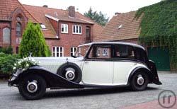 Oldtimer Rolls-Royce Phantom II von 1935 mit Chauffeur für Hochzeiten und andere Anlässe.