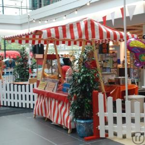 3-Jahrmarkstdekoration mit Markststand im nostalgischen Stil Weihnachtsmarkt inkl.19% MwSt.