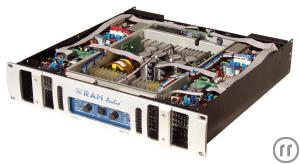 RAM DQX-5.5 Endstufe, 2 x 2700 Watt RMS
2 x 2700 W RMS an 2 Ohm
2 x 1800 W RMS an 4 Ohm