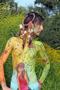 4-Bodypainting - auch Teilbodypaintings sind möglich.